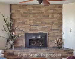 faux stone fireplace the blog on