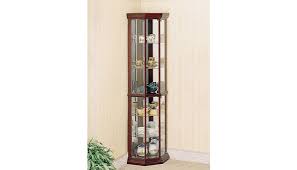 Glass Door Corner Curio Cabinet 3394