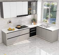l shaped corner small kitchen aluminium