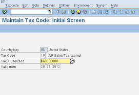 tax configuration for sap