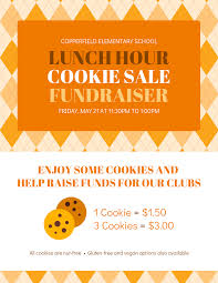 Cookie Sale School Fundraiser Event Flyer Template
