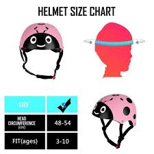 1 kids bike helmet cute ladybug safety