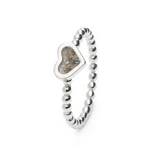 Ashes into glass ® jewelry tells a story that is deeply personal to you and will shine with its own character. See You Silver Heart Bead Ring Rg 001 Pet Ashes Memorial Jewellery Dignity Pet Crematorium