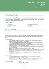 travel agent cv exle guide get