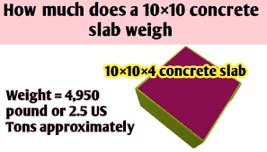 10 Concrete Slab Weigh
