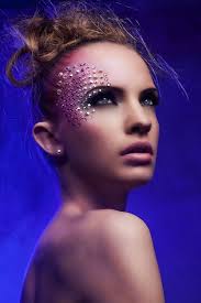 beautiful woman with fantasy makeup