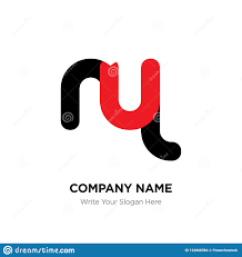 Abstract Letter Mu Or Um Logo Design Template Black