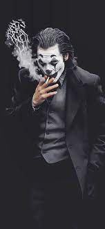 1125x2436 Joker Smoking Monochrome 4k ...