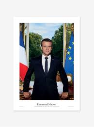 The brief statement did not say what symptoms mr macron experienced. Poster Official Portrait Of The French President Emmanuel Macron