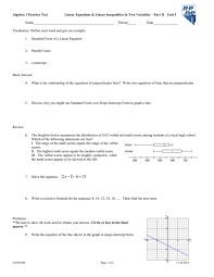 Algebra 1 Practice Test