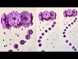 paper flowers wall hanging room decor