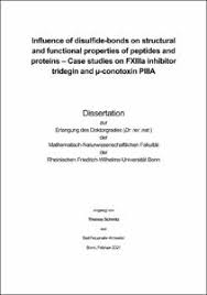 Angewandte gerinnungsphysiologie, pathologie und klinik. Influence Of Disulfide Bonds On Structural And Functional Properties Of Peptides And Proteins Case Studies On Fxiiia Inhibitor