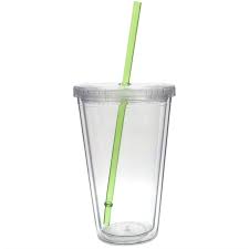 clear tumblers 16 oz double wall
