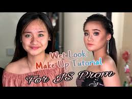 wet look make up tutorial for js prom