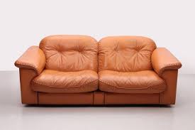 Ds101 2 Sitzer Sofa Aus Cognacfarbenem