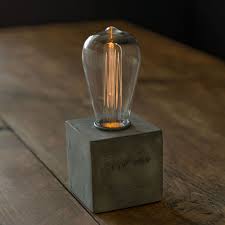 Litezall Led Edison Bulb With Concrete Base Accent Light