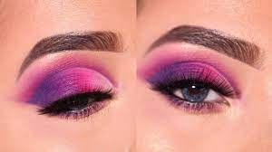purple pink eye makeup tutorial
