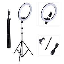 18inch Photo Studio Lighting Led Ring Light Touch Control Photography Large Ring Lamp With 2m Stand For Portrait Makeup Video Photographic Lighting Aliexpress