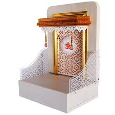 wooden mandir wall hanging with led