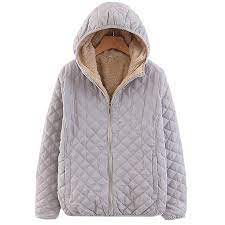 Women Fleece Lined Jacket Hooded Winter