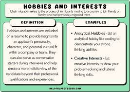 109 hobbies and interests exles for