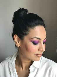 deep magenta color purple eye makeup