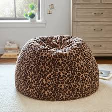 Faux Fur Cheetah Bean Bag Chair