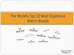 Branded wrist watches are precious jewelry items for women. Ppt The World S Top Most Expensive Watch Brands Powerpoint Presentation Id 7912913