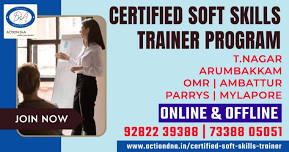 Certified soft skills Trainers course in Chennai