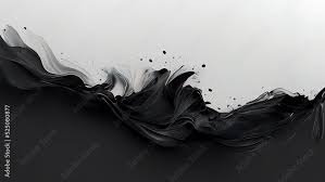 black and white abstract paint brush