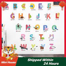 Alphabet Letters Wall Stickers Cartoon