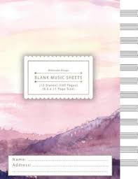 Blank Music Sheets Watercolor Landscape 12 Staff Music