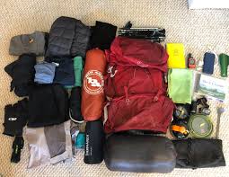 gear items from my 2021 at thru hike