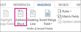 mail merge using an excel spreadsheet
