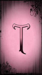 pink and black letter t wallpaper