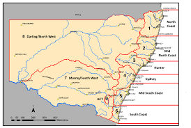 Map Of Nsw And The Act Showing Fishing Zones Used For