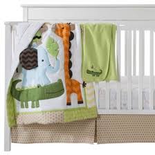 4pc Crib Bedding Set Jungle Stack By