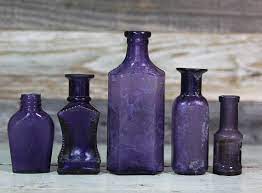 Purple Bottles Amethyst Glass Antique