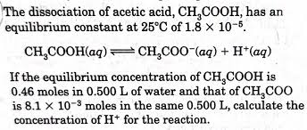 Dissociation Of Acetic Acid