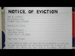 notice of eviction letter step
