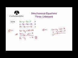 Simultaneous Equations With Three