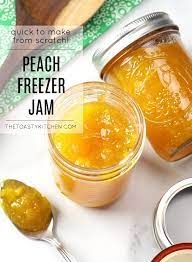 peach freezer jam the toasty kitchen