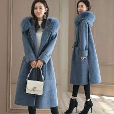 Elegant Fur Collar Coats Outerwear
