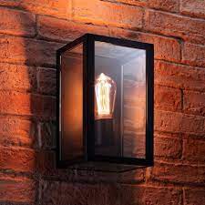 Auraglow Glass Box Wall Light E27