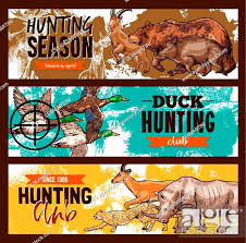 hunter club sketch banners templates