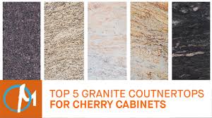 Granite is a prestige material, used in projects to produce impressions of elegance and quality. Top 5 Granites Countertops For Cherry Cabinets Youtube