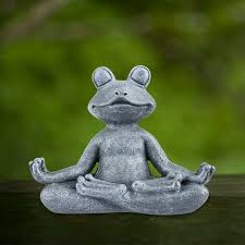 Meditation Yoga Frog Figurines Garden