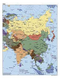 detailed political map of asia with all
