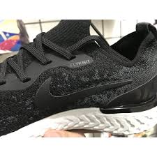 Comfort that keeps kicking the nike epic react flyknit men's running shoe provides crazy comfort that lasts as long as you can run. Nike Epic React Flyknit Black White Men Running Shoes