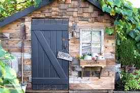 Fall Rustic Shed With Crate Window Box